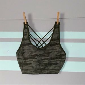 Pro-Fit Sports Bra - Army Green Camouflage print